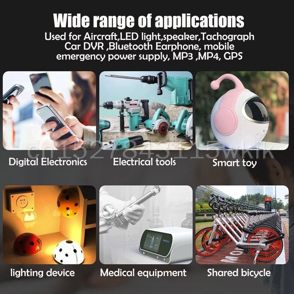 Batería recargable de polímero de litio para auriculares, 303040, 033040, 3,7 V, 350mAh, MP4, LED, Bluetooth, bolígrafo de lectura, podómetro, celda de iones de litio