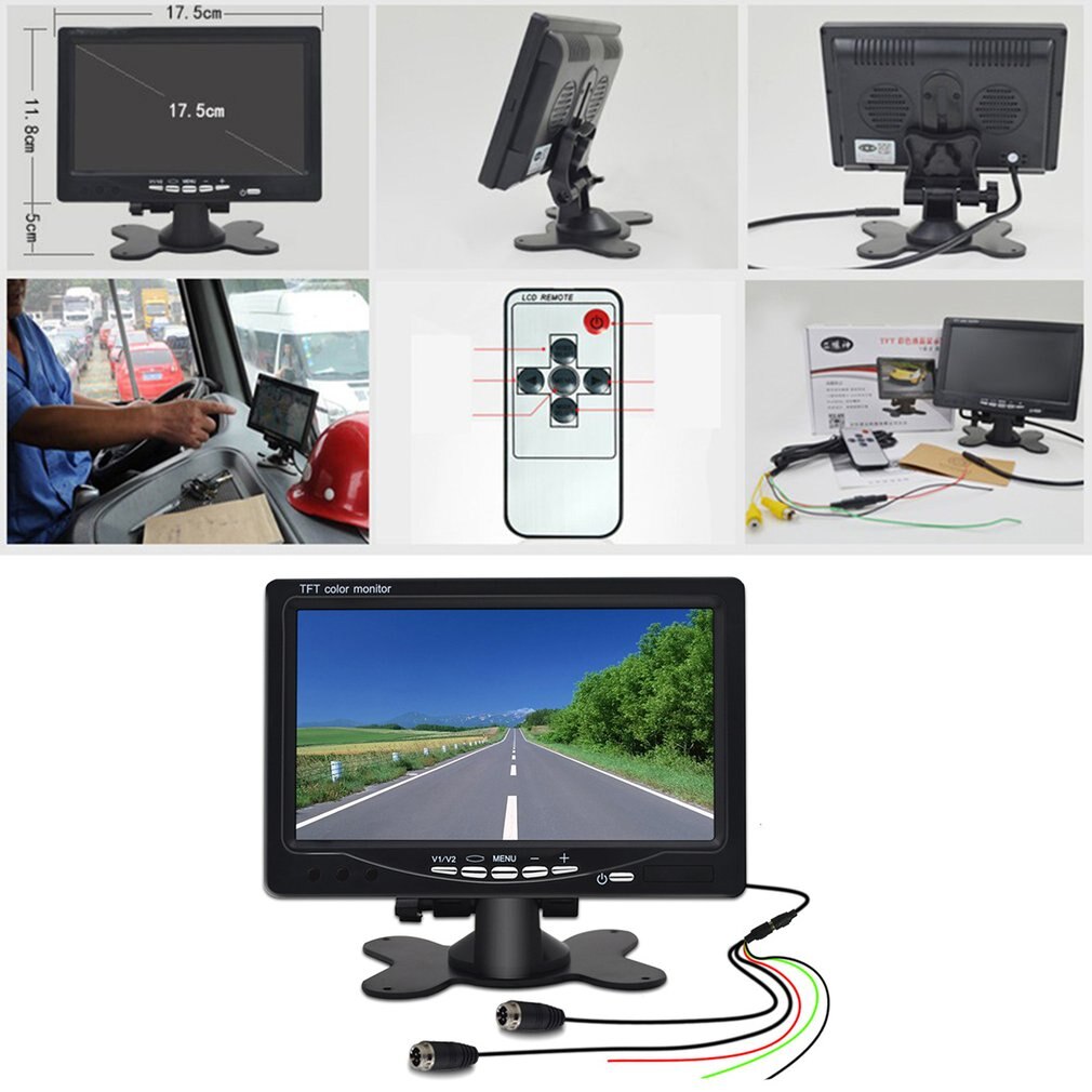 7 Inch Car Monitoring Car Bracket Monitoring Visual Reversing Image Car Parts Car LCD Monitoring Devices