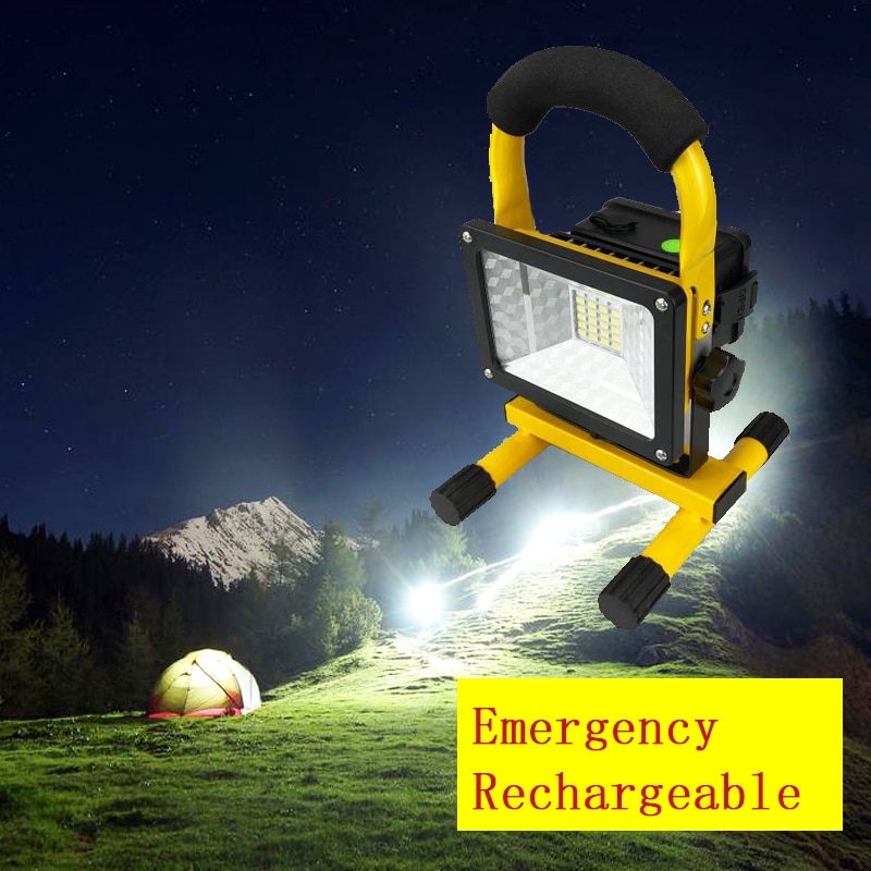 Rechargeable 30W LED Floodlight led Spotlight Waterproof Outdoor Llights With Charger Foco Led Exterior Urgent Emergency lamp