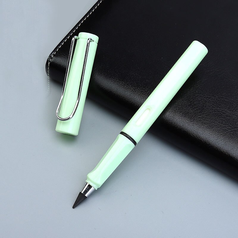 Lápiz eterno de escritura ilimitada, nueva tecnología, lápices mágicos sin tinta para escribir bocetos de arte, herramienta de pintura, novedosos para niños: Ligth green