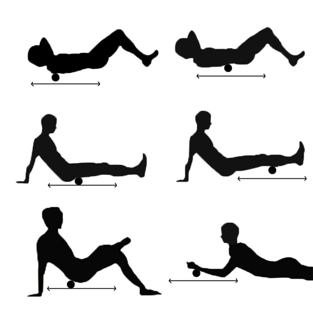 6 farve lacrosse bold fitness massage bold tpe gummi hockey trigger punkt afslapning selv massage yoga bold træning fascia