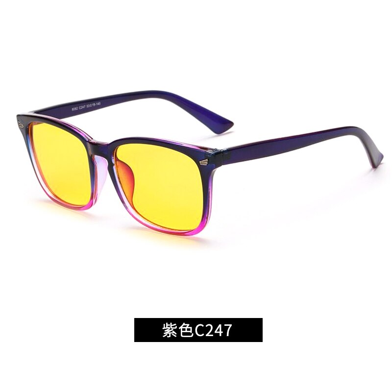 Roupai anti blåt lys briller computer gaming briller mænd kvinder blocker blocker briller ray goggles nattesyn briller retro: Gul -c247