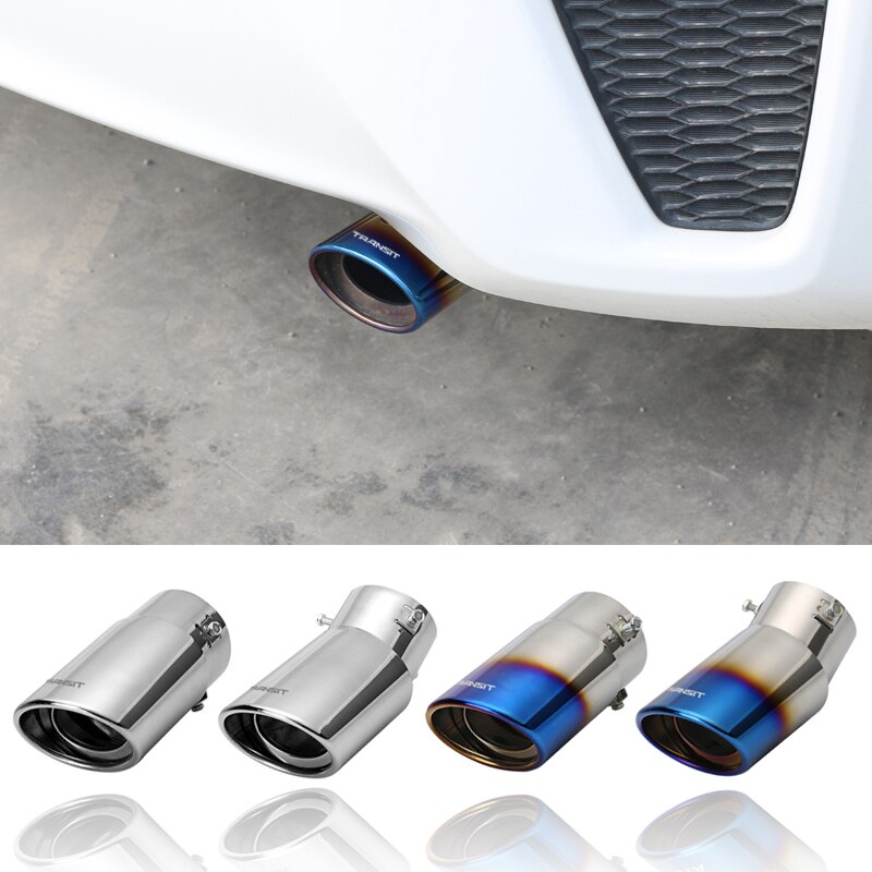 Auto Accessories Exhaust Muffler Tip Stainless Steel Pipe Chrome Trim Modified Car Rear Tail Throat Liner fit for Ford Transit