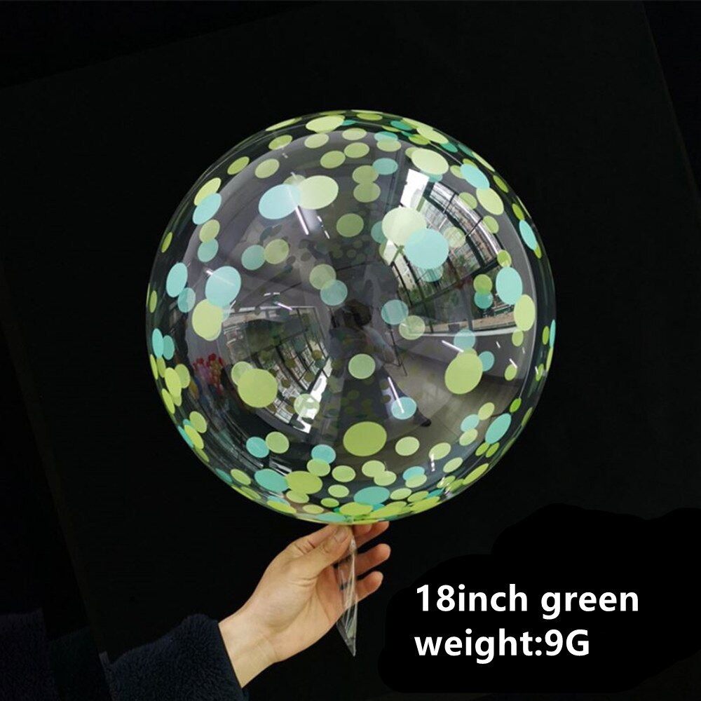 5Pcs 18inch Transparent Bobo Bubble Balloons Multi Confetti Balloon Wedding Birthday Party Decorations Air Baloons Globes: A4
