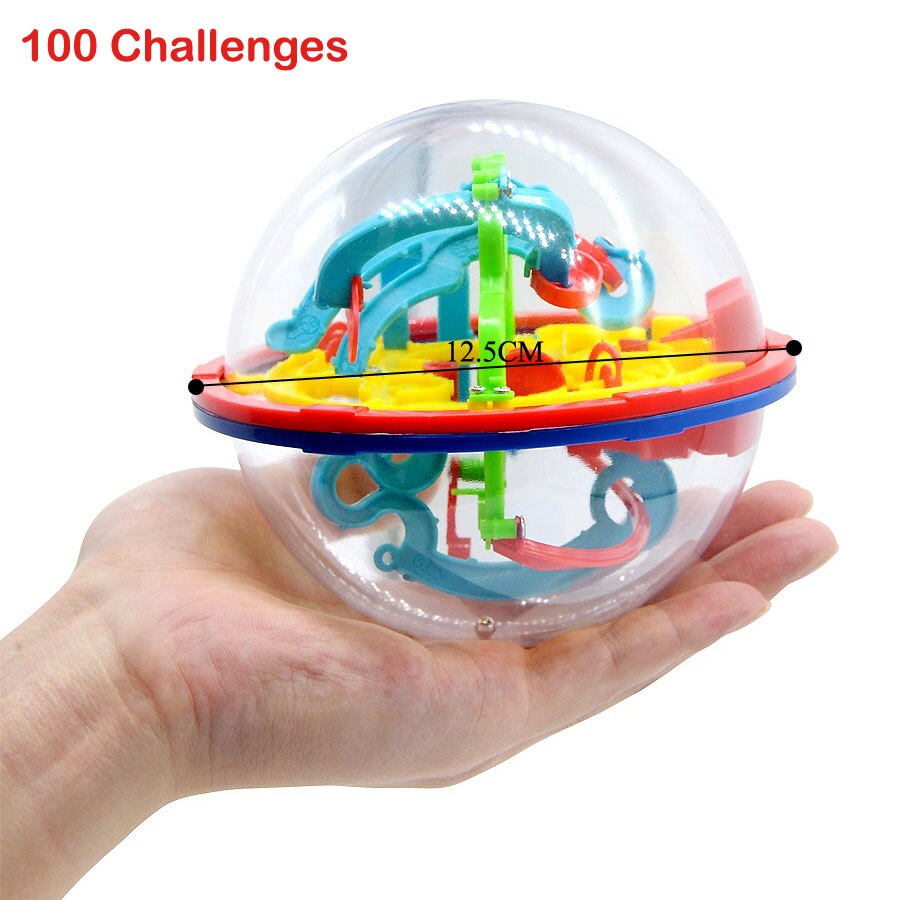 3D Di Puzzle Magico Labirinto Perplexus Interattivo Gioco del Labirinto, 99-299 Sfide IQ Balance giocattoli Educativi per Bambini e Adulti: 100 Challenges