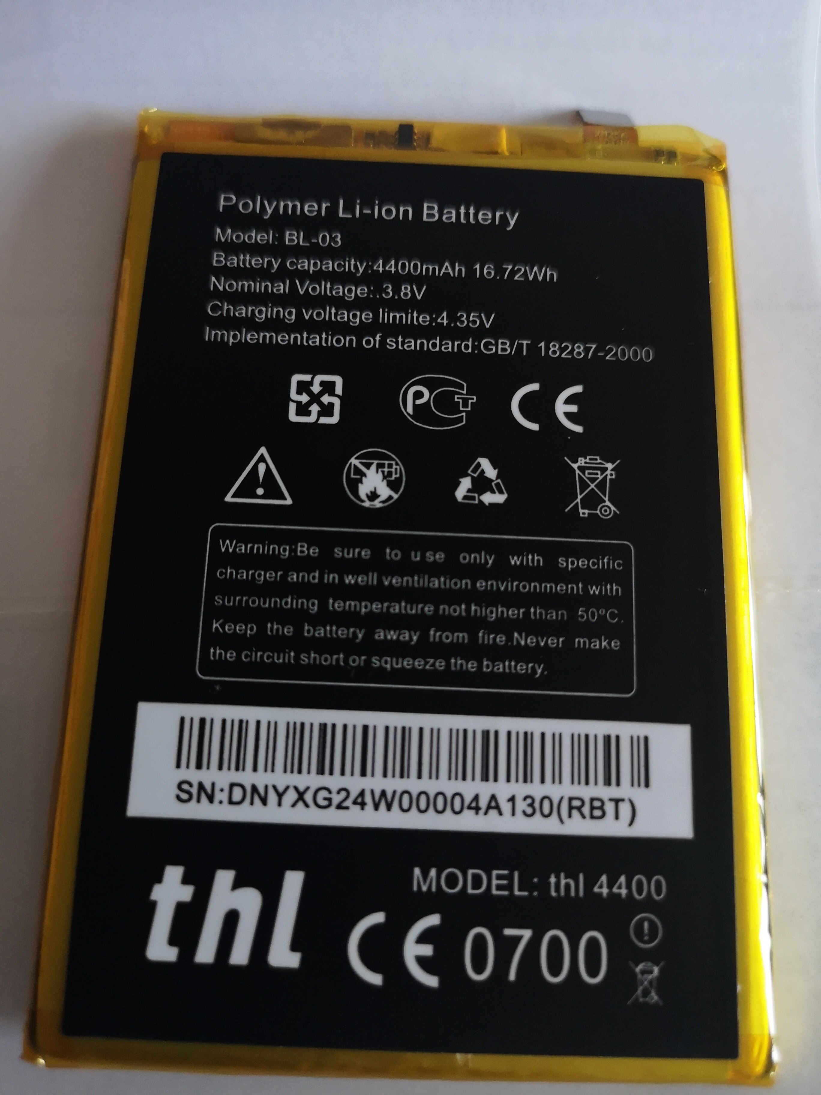 In Voorraad 100% 4400 Mah BL-03 Batterij Voor Thl 4400 Mobiele Telefoon Reparatie Vervangende Accessoire