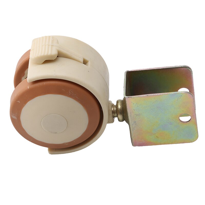 1Pc Baby Bed Wheels Universal Crib Swivel Casters Cabinet Clamp With Brake Wheels Furniture Support Leg For Chairs Baby Bed: 3