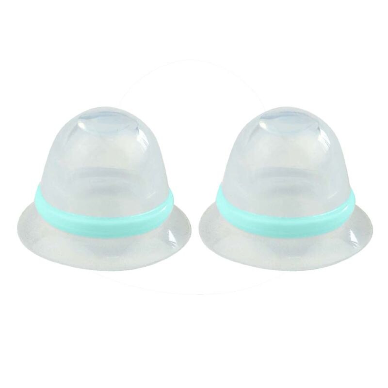 2Pcs Nipple Corrector for Flat Inverted Nipples Silicone Nipple Aspirator Breastfeeding Aid: B