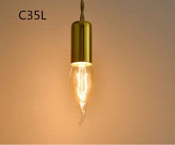 Bombilla Edison E27, 40W, 60W, 220V, A60, BT53, ST64, A19, T45, ST48, ampolla de luz incandescente, lámpara Vintage para decoración de Navidad: C35L / 60W 220V