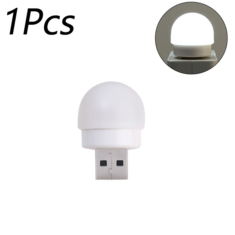 1-8Pcs USB Stecker Lampe Kleine Mini Buch Lampen LED Nachtlicht Computer Mobile Power Lade LED augenschutz Runde Lesen Licht: Orange