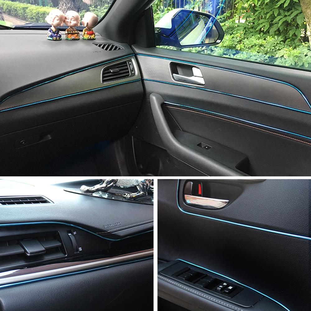 Moldura de borde de puerta para Interior de coche, tira embellecedora de borde de puerta, Universal, decorativa, 5M