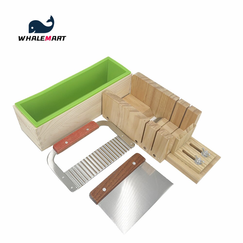 Siliconen Zeep Mal Handgemaakte Zeep Maken Tool Set - 4 Verstelbare Snijden Dozen Met 2 Rvs Messen