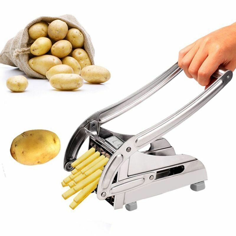 Rustfrit stål pommes frites med 2 blade kartoffel skiver fræser hakker kartoffelklipper til agurk gulerod