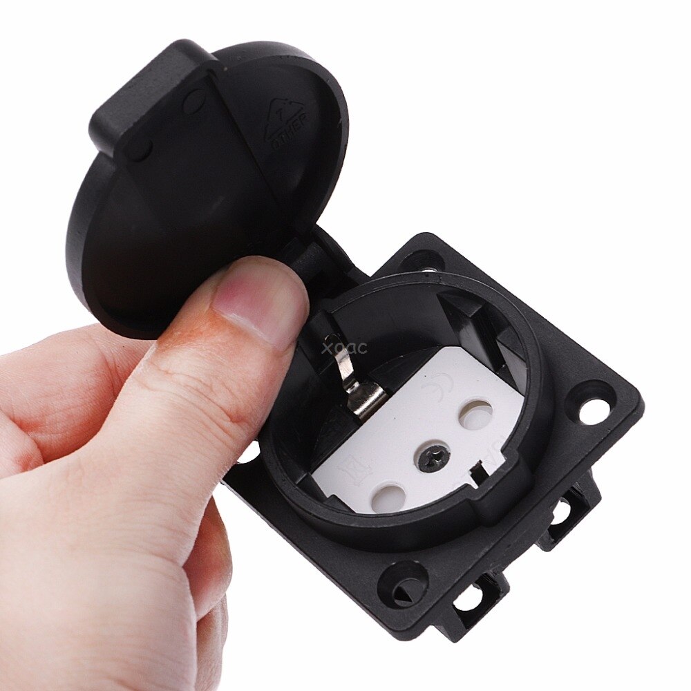 AC 250V 16A German Standard Power Outlet Single Plug Waterproof Wall Socket M30