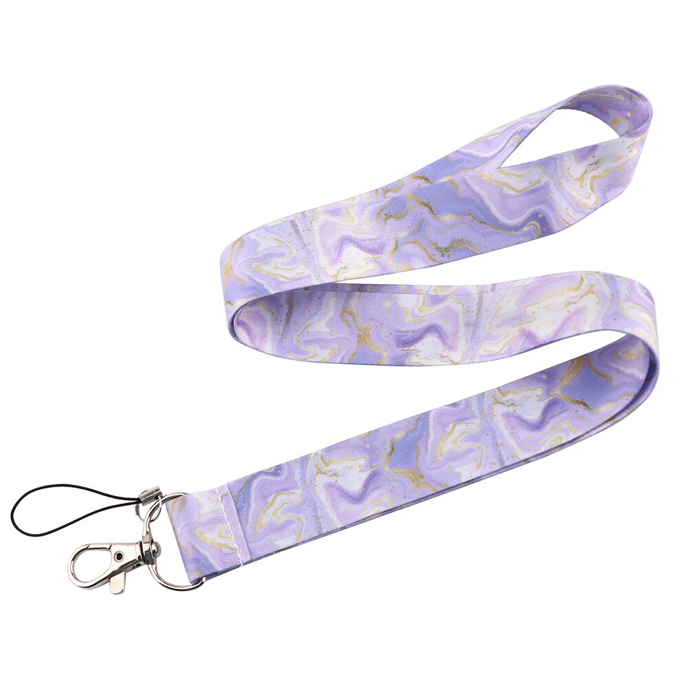 CB1214 Marmer Patroon Neck Strap Lanyard Voor Sleutelhanger Id-kaart Telefoon Strap Touw Usb Badge Houder Diy Lariat Lanyard opknoping Touw: 5