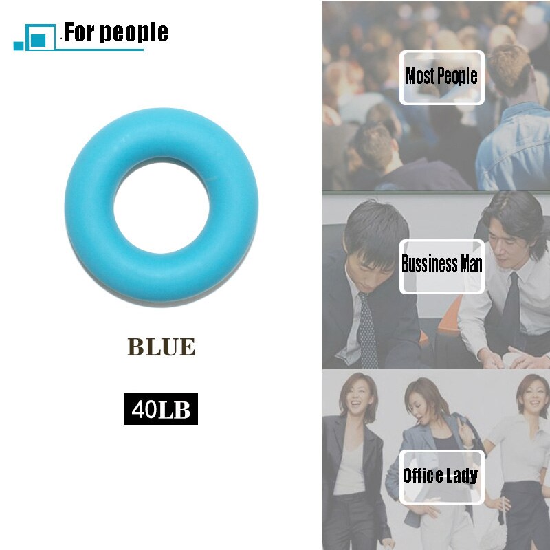 Strength Finger Hand Grip Muscle Power Training Squeeze Toy Rubber Ring Exerciser Silicone Palm Circle Fitness Stress Relief Toy