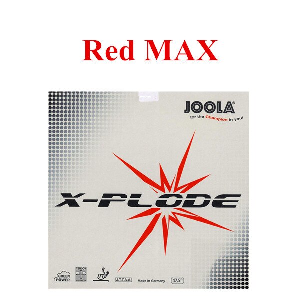 Joola express x-plode speed & spin bordtennis gummi bumser i ping pong gummi med svamp: Rød maks