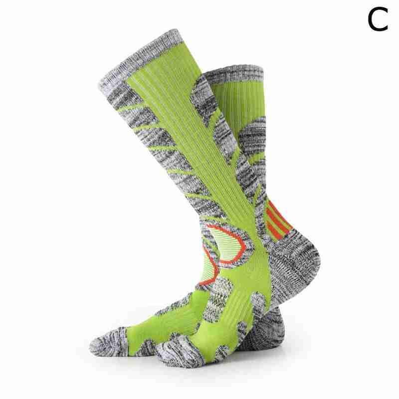 1 Pair Compression Socks Warm Long Thermal Socks For Men Ski Sock Climbing Women Sport Thicker Compression Socks Camping Ou C7D7: Green