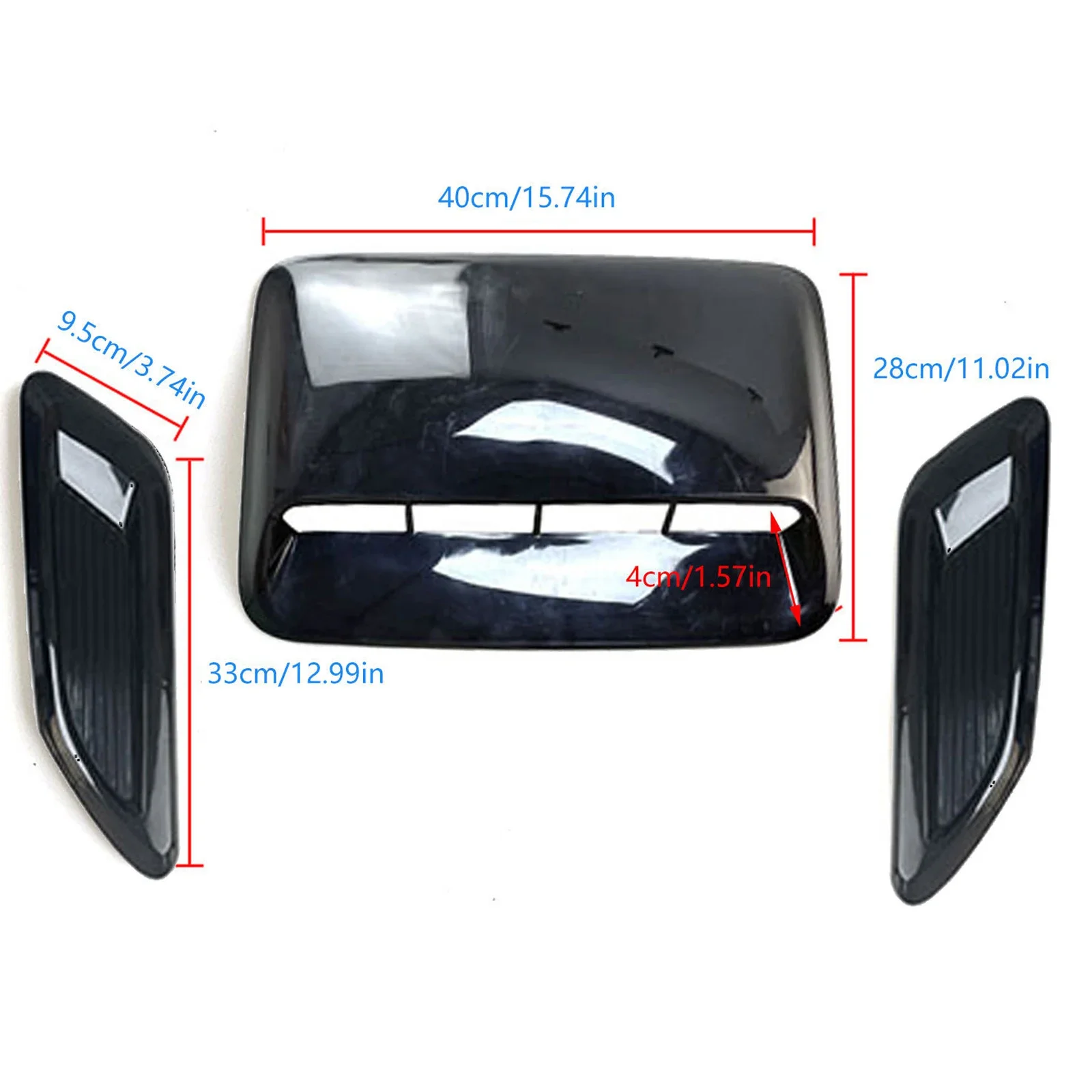 Capó de entrada de flujo de aire Universal para coche, capó de ventilación, cubierta decorativa, capó de salida de aire lateral central, accesorios exteriores para automóvil: Marfíl