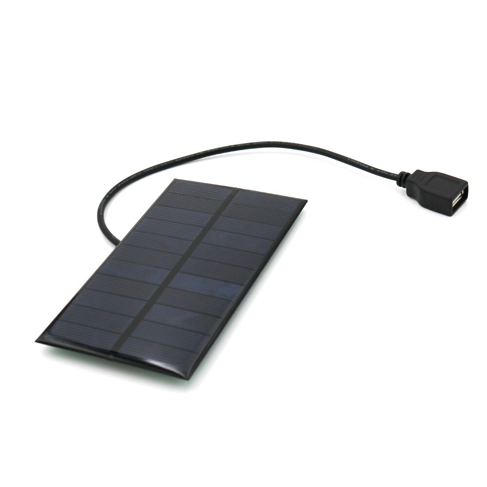 Ogniwo słoneczne 5V 300mA wyjście USB ładowarka solarna USB żeńskie Port 5.5V 1.65W regulacyjne ładowania płyta słoneczny 3.7V 18650