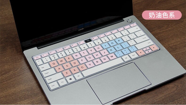 English Letters Keyboard Cover Stickers for Huawei Matebook X Pro 13.9 D14 D15 Soft Silicone Letters Alphabet Protective Film: Auburn
