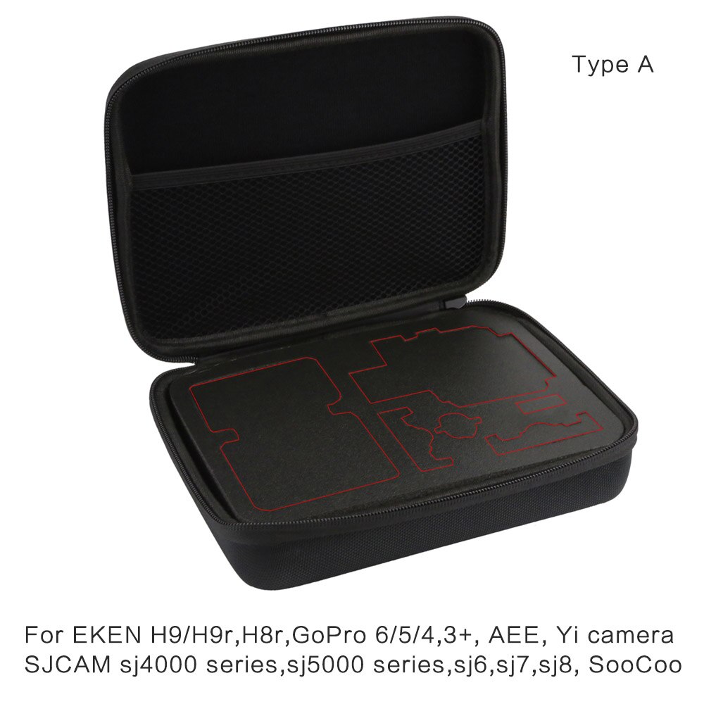 EKEN h9 h9r Draagtas Case Medium Size Anti-shock Opbergtas voor Go pro Hero 6 5 4 EKEN H9R H6S H5s SJCAM SJ4000 Camera Tas