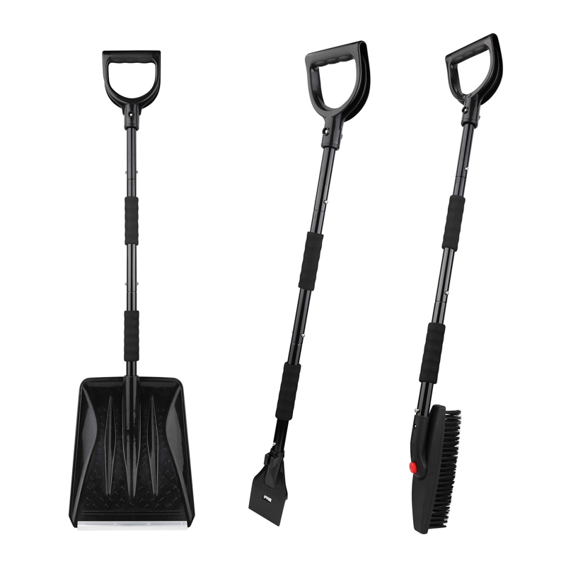 Windshield Ice Breaker Shovel Plastic Scraper Quick Clean Glass Brush 3 In 1 Kit Garden Yard Snow Removal Tools