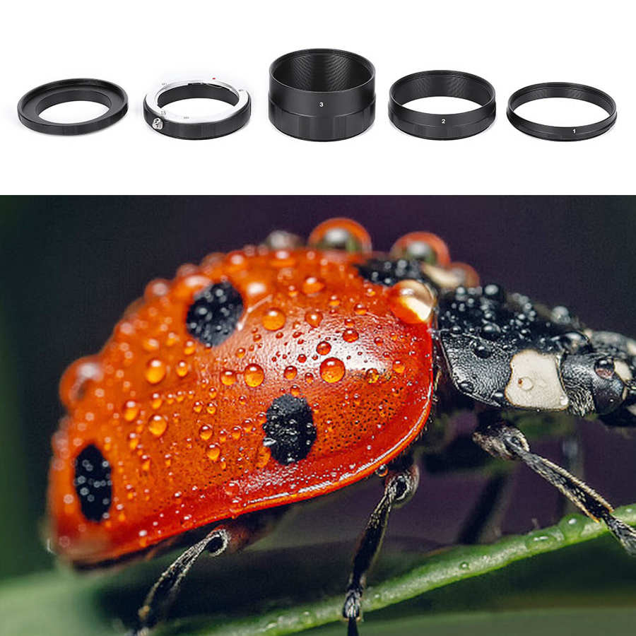 Soporte de lente de Metal negro Macro adaptador de extensión de fotografía tubo anillo de lente de primer plano para Sony E Mount Mirrorless Cam