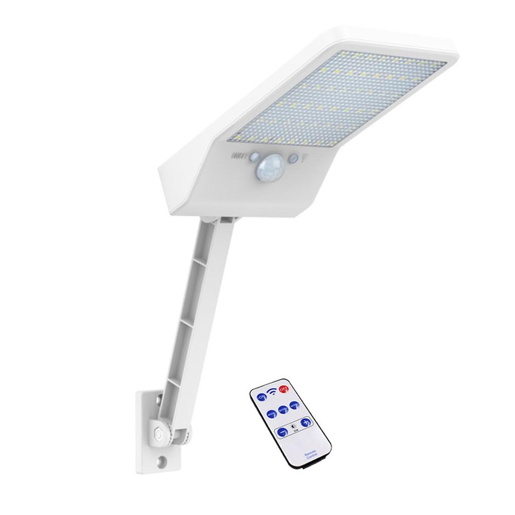 60 LED télécommande extérieure lampe solaire lumière PIR capteur de mouvement IP65 applique extérieure décoration de jardin rue lampes solaires: 800 LM 48LED b