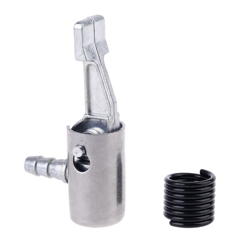 Brass tire inflator Lock on air Chuck,Mini air Compressor Portable tire inflator tire Chuck Hose end with Barb Connector