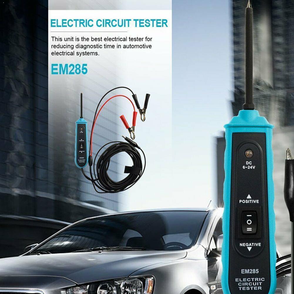Strømprobe bil elektrisk kredsløbstester automotive 6-24v med 5m em285 kabel alle værktøjer  g3 d 0