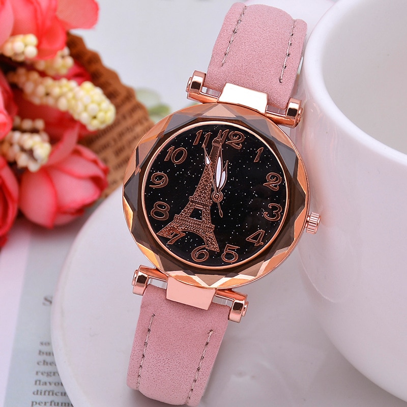 Casual Starry Sky Watches for Women Leather Band Ladies Quartz Wrist Watches Women Watches Laides Clock Relogio Feminino