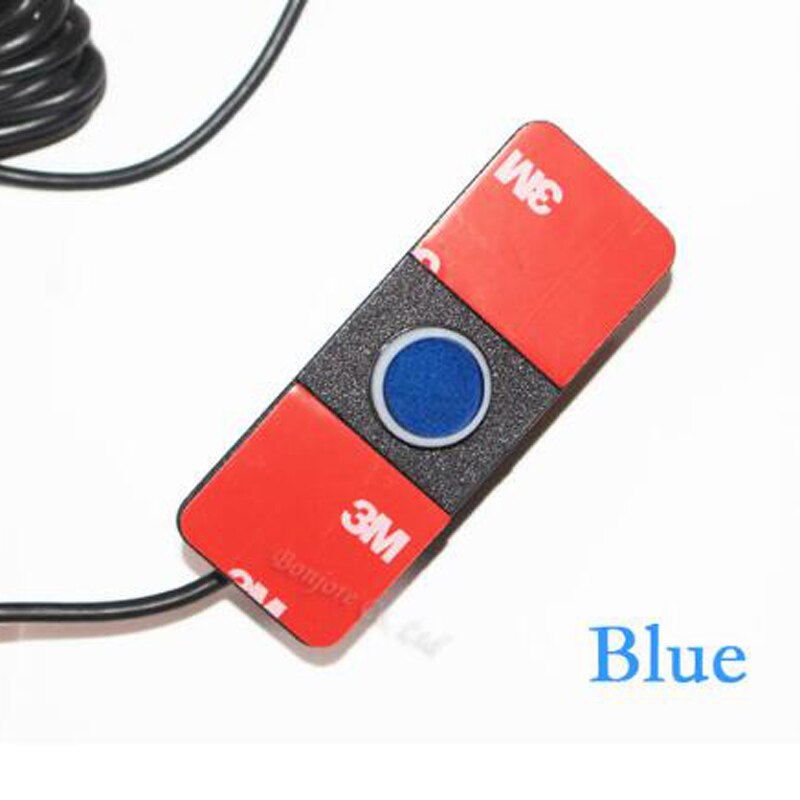 Koorinwoo-Sensores de aparcamiento para coche, Pantalla LCD Original electromagnética de 13MM, plano, 4 Parkmaster, color blanco y negro, con luz de fondo: Azul