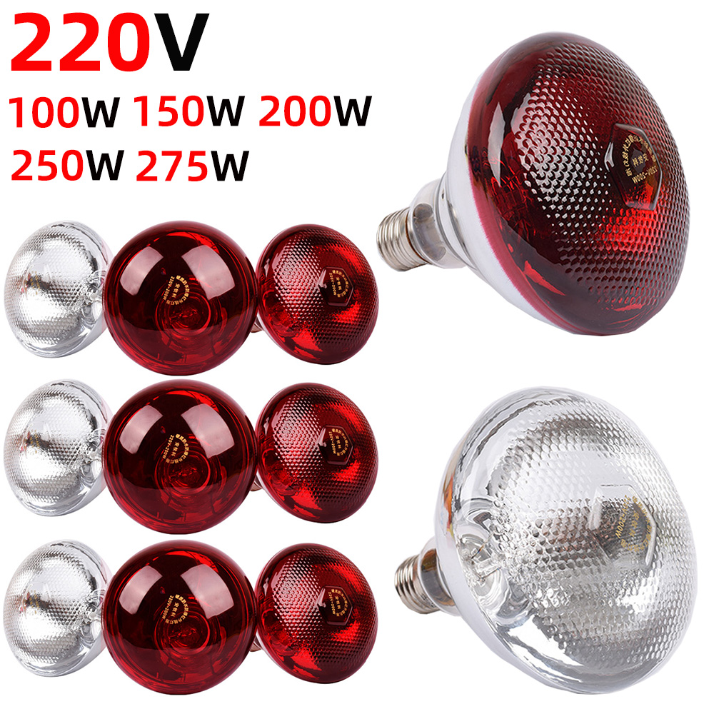 Lampe chauffante pour volaille, 220V, rayon infrarouge, conservation thermique, service de chauffage pour reptile, botanique, amphibien, animal de compagnie, bétail