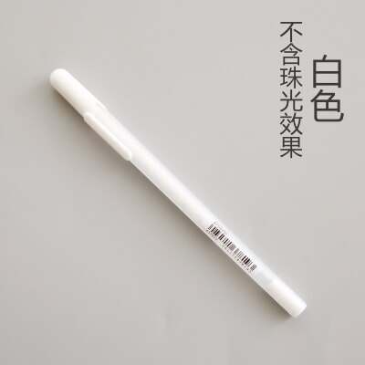 1pc japan sakura tusch sort pap metallisk tusch the white line penne papirvarer kunst forsyninger penne: Hvid