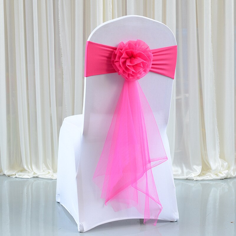 1 Stück Hochzeit Sessel Bogen Organza Sessel Schärpe Blume Sessel Startseite Knoten Pro Bankett Veranstaltung Geburtstag Party Dekoration: A06