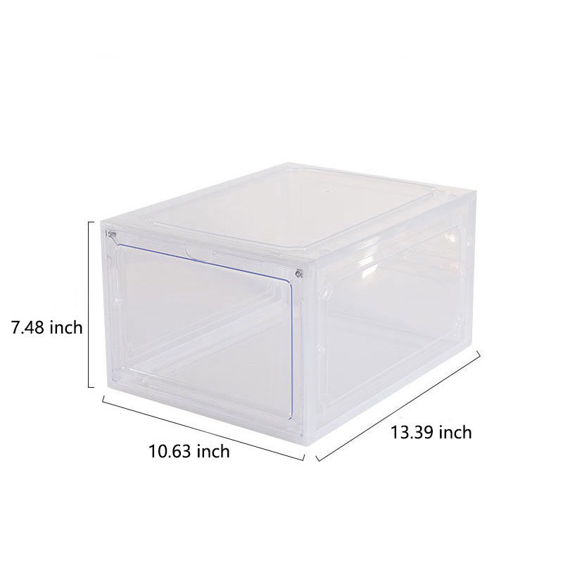 Sneaker High-top Shoes Organizer Boxes Transparent Shoe Storage Box Stackable Cabinet Dustproof Shoes Organizers Shoerack