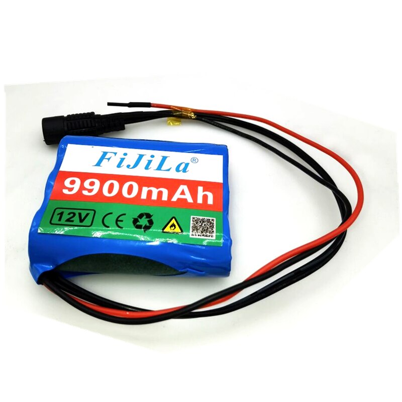 12V 9900mAh 18650 Li-ion Rechargeable battery pack for CCTV Camera 3A Batteries+ 12.6V EU US Charger+Free shopping