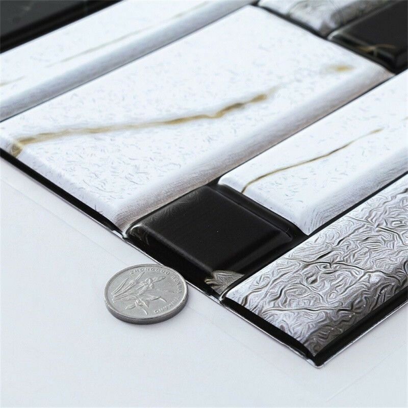 PVC Ceramic Tile Stickers 3D Tile Brick Wall Sticker Self-adhesive Waterproof Foam Panel Sticker 30*30cm