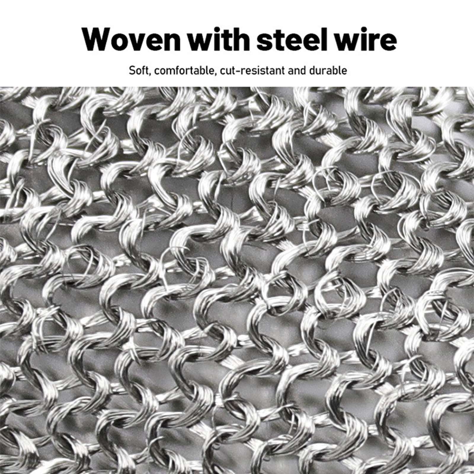 Guantes de acero inoxidable resistentes a puñaladas, seguridad, malla metálica, carnicero, duraderos, 1 par