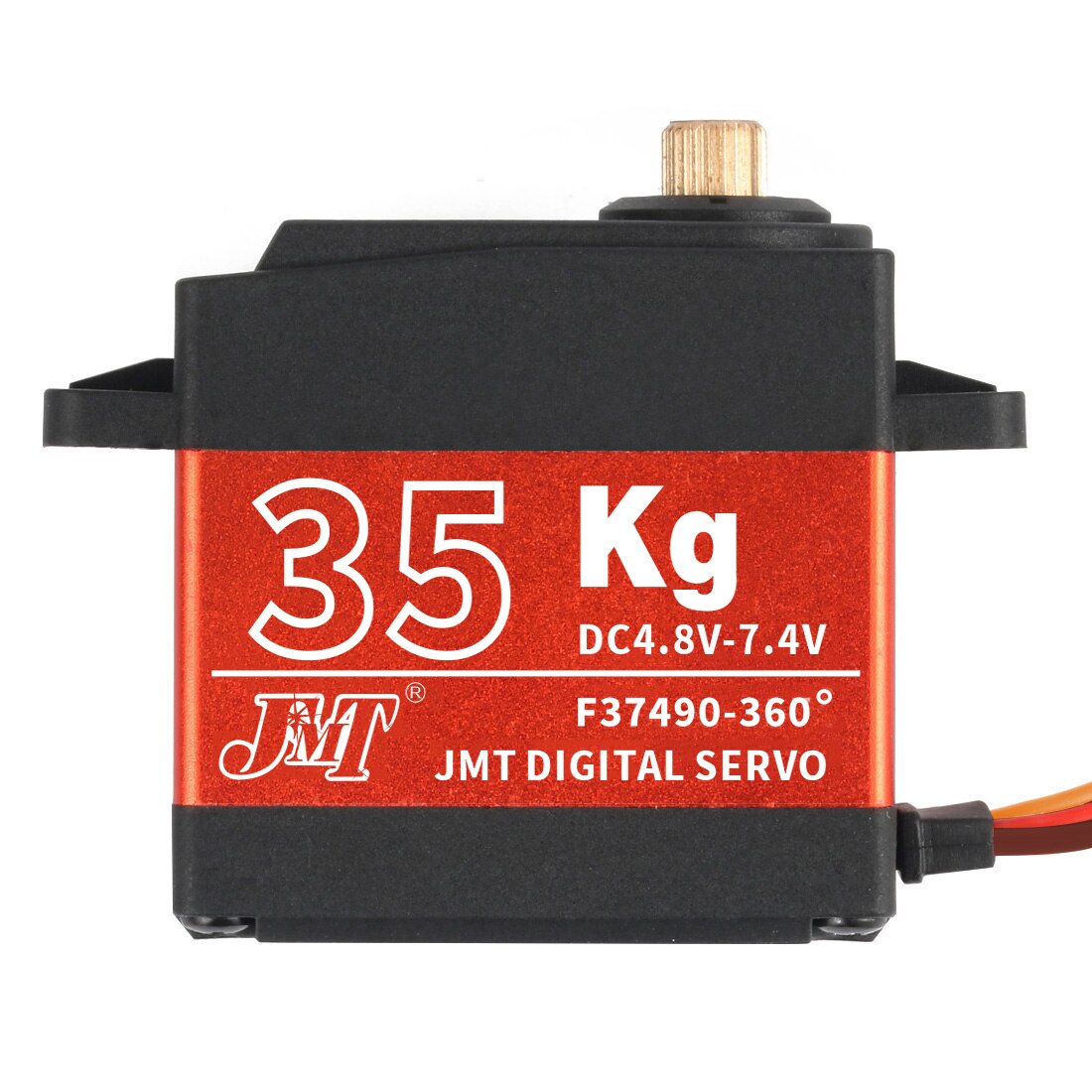 JMT Waterproof Digital Servo 90/180/270/360 Degree RC servo 20KG Metal Gear Large Torque with 25T Arm for Cars RC Toy: light green