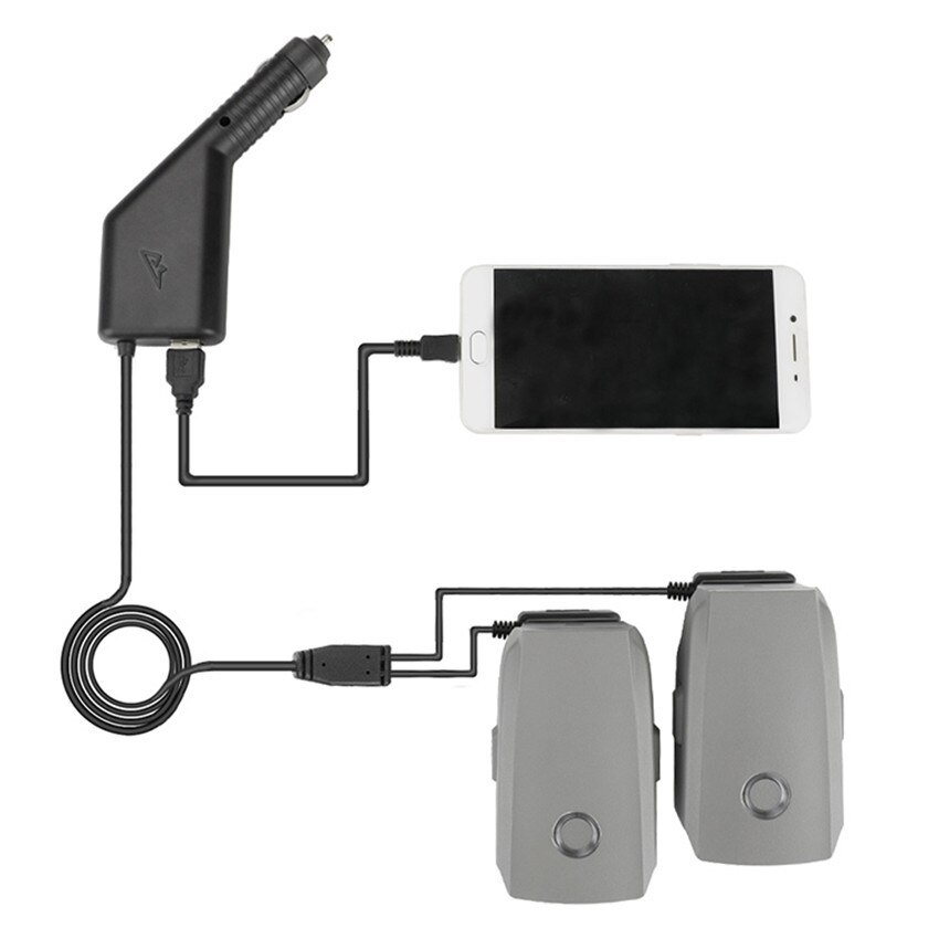 Autolader Batterij Afstandsbediening Auto Outdoor voor DJI Mavic 2 Pro/Zoom Drone Accessoires Lader Met Usb-poort