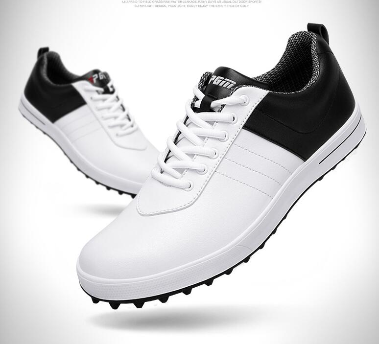 GM golf shoes men's waterproof shoes outdoor sports shoes: White / 45