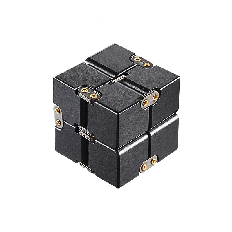 Magic Cube Puzzle Release Stress Cube Aluminum Alloy Infinite Cube Premium Metal Deformation Stress Reliever For EDC Anxiety: Light Grey