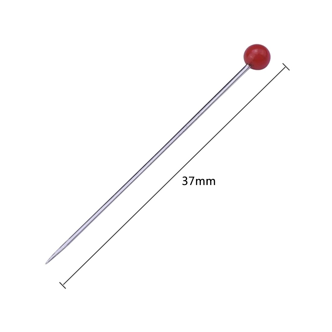 Épingles à coudre tête ronde | Aiguille en perles, épingle à vêtements, 100 pièces 37mm bricolage décoration artisanat accessoires de couture