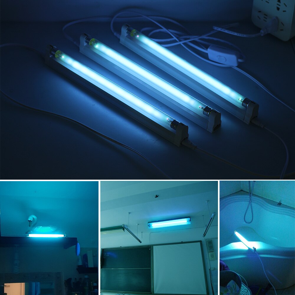 220V 110V Germicidal Light T5 Tube UVC Quartz Ultraviolet Lamps UV Sterilizer Kill Dust Mite UV Ozone Bactericidal Lamp for Home