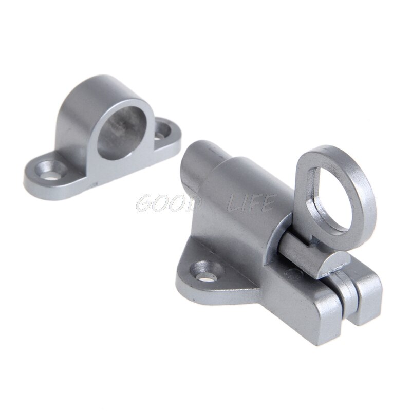 Window Gate Security Pull Ring Spring Bounce Door Bolt Aluminum Latch Lock White