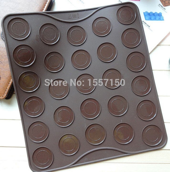 26x29 cm van 27C kring beschikbaar macaron siliconen dessert bakken mat cake muffinvorm ronde vorm
