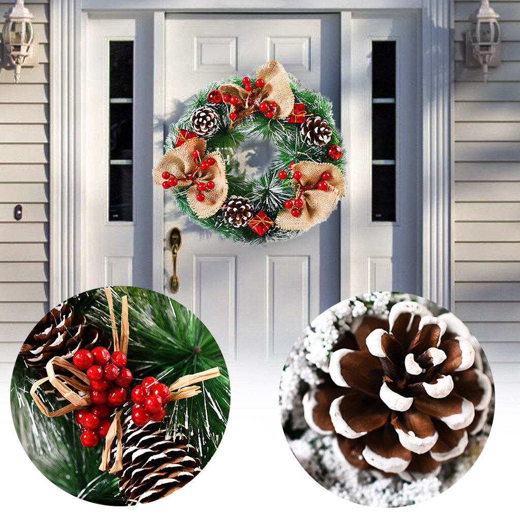 Weihnachten Kranz Dekorationen Leucht Elch Weihnachten Treeplants Hochzeit Dekorative Blumen Kränze Heimat Dekor #35