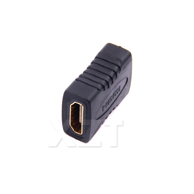 2 pçs cabo extensor 1080p 4k * 2k 3d hdmi-fêmea compatível ao acoplador fêmea do conector do marceneiro adaptador banhado a ouro para a tevê do portátil